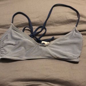 small navy and white target bathing suit